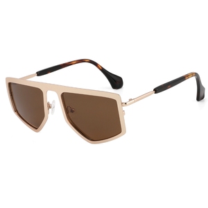 Gafas de Sol Rectangulares con Montura Metálica Completa, Lentes Verdes, 100% Protección UV, Unisex, Casuales, para Adultos - Product Image 6