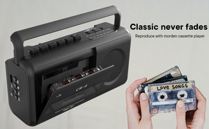Lecteur de Cassette Portable de Style Rétro de Haute Qualité Bande Complète AM/FM Radio Stéréo Magnétophone Haut de Gamme des Amateurs de Musique - Product Image 2