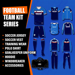 Klassische Retro-Design Fußballtrikots OEM-Service Atmungsaktiv Antibakteriell Rundhals Kurzarm 100% Polyester TGA Marke für - Product Image 5