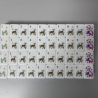Tuiles de Mahjong américaines personnalisées bleues/rouges 160, ensemble de Mahjong en acrylique à 2 couches Foster North Carolina/South Carolina College