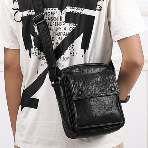 Sac bandoulière en cuir véritable pour homme, noir, grande capacité, sac messager durable pour les voyages de loisirs - Product Image 4