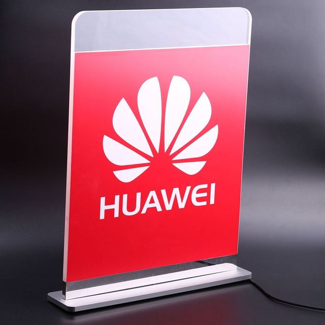 Double Sided Acrylic Signage Desktop Advertising Display Sign LED Brand Display Stand Acrylic LED Light Box