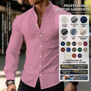 <span class=keywords><strong>Camicia</strong></span> Formale da <span class=keywords><strong>Uomo</strong></span> a Maniche Lunghe, <span class=keywords><strong>Slim</strong></span>-<span class=keywords><strong>Fit</strong></span>, Altamente Elastica, Traspirante, Tinta Unita, per Esterni e Casual, Design Personalizzato - Product Image 2