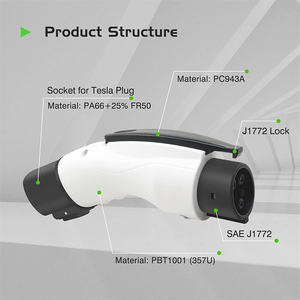 Adaptateur de charge <span class=keywords><strong>Tesla</strong></span> vers SAE J1772 Max 40A 250V Charge rapide portable, Compatible avec <span class=keywords><strong>Tesla</strong></span> Wall Box Chargeur de destination - Product Image 5
