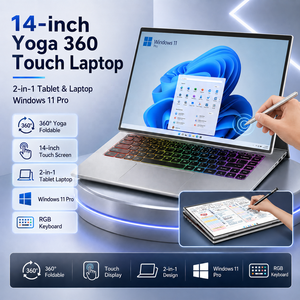 Wholesale Brand Office 14 Inch YOGA Touchscreen Windows 11 Intel Celeron N95 32GB RAM Touch Screen Portable 2 in 1 Tablet <strong>Laptop</strong> - Product Image 1