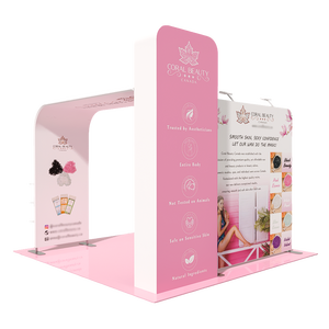 10x10 ポータブル アパレル展示会ブース 広告 ファッション 折りたたみ式 アルミフレーム テンションファブリック 衣料品ブース 展示会用 - Product Image 4