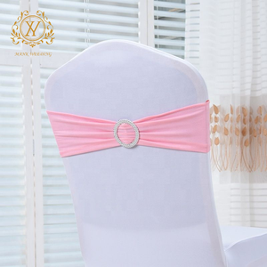 Bán buôn đàn hồi ghế bìa trang trí ghế trở lại vòng Rhinestone khóa dây đai khách sạn đám cưới ghế Bìa bảng phụ kiện - Product Image 3