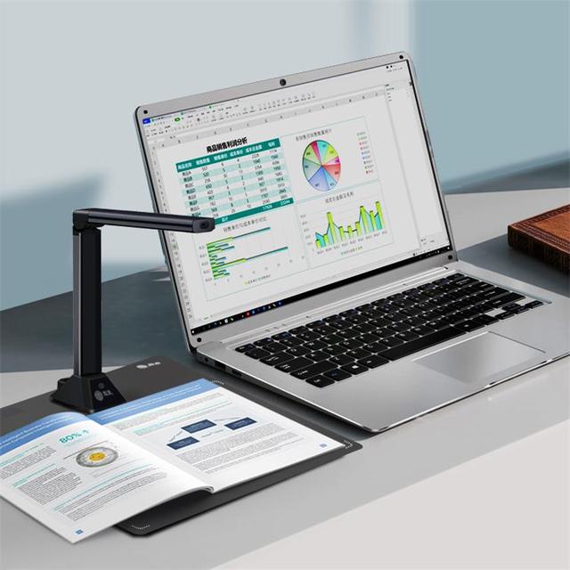 OCR Text Recognition 13MP Document Camera A4 Scanning Multi-Page Continuous Shooting Automatic Book Scanner USB