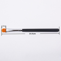 Dongmei Flacher Augenpinsel Veganes Synthetikhaar Holzgriff Make-up Lidschatten- & Concealer-Pinsel