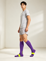 Chaussettes de compression athlétiques pour hommes et femmes, bas de sport personnalisés OEM pour la course à pied et le football