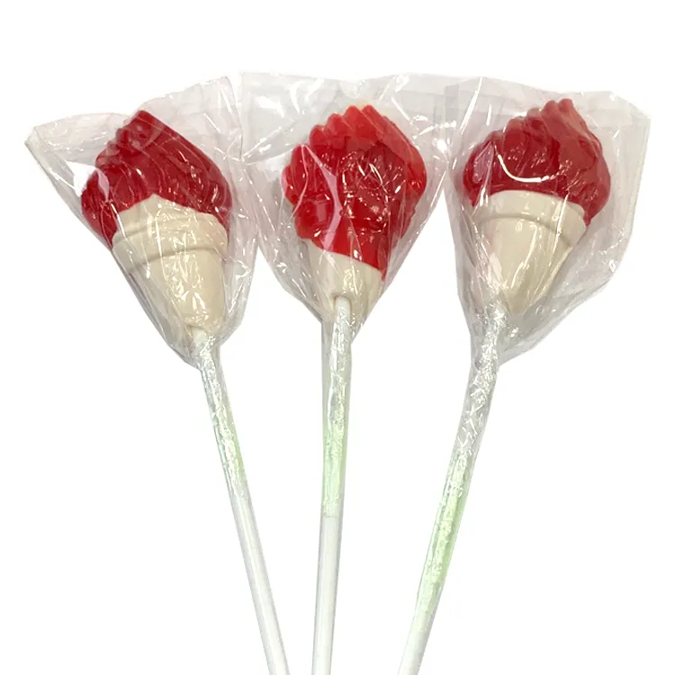 Produk baru kualitas tinggi es krim Bentuk lollipop permen keras lollipop berbagai macam buah lollipop