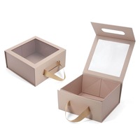 Boîtes d'emballage cadeau magnétiques en carton avec logo personnalisé de luxe avec fenêtre transparente en PVC échantillon gratuit disponible
