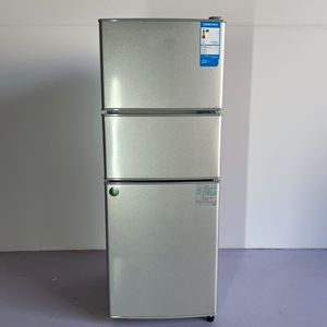 Three Door <b>Refrigerator</b> 206L Energy Efficient Compact Fridge Manual Defrost Electric Power - Product Image 1