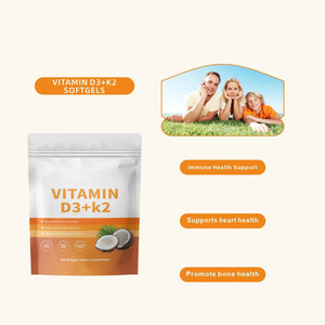 OEM özel etiket sağlık gıda takviyesi 300 sayısı <span class=keywords><strong>Vitamin</strong></span> D3 + K2 yumuşak jel kapsüller yetişkin gençler Vegan 100% destekleyen kemik - Product Image 5