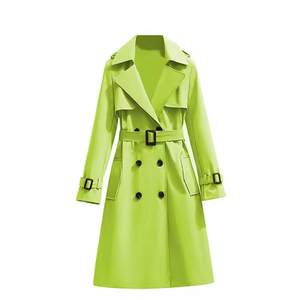 2025 <span class=keywords><strong>primavera</strong></span> e autunno nuovo cappotto lungo da <span class=keywords><strong>donna</strong></span> stile coreano elegante per il tempo libero con maniche lunghe, <span class=keywords><strong>soprabito</strong></span> da <span class=keywords><strong>donna</strong></span> abbottonato - Product Image 6