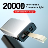 Vendre bien Portable Power Bank 20000mah Double sortie Usb Powerbank Prix bon marché banques d'alimentation super rapide avec lampe de poche