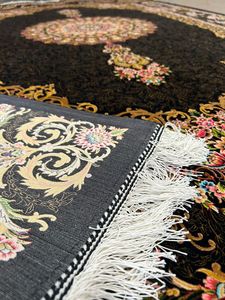 Alfombra de Seda Pura Hecha a Mano, Alfombra de Lujo Moderna Anudada a Mano con Diseño Antideslizante para Sala de Estar, Dormitorio, Hotel, Oficina - Product Image 2