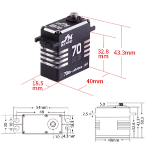 Moteur Brushless SAVOX SB2290SG 12V à Couple Élevé, Engrenages Entièrement Métalliques, pour Voitures RC, Camions, Robots, Hélicoptères, Drones - Modèle B70 72KG - Nouveauté ! - Product Image 6