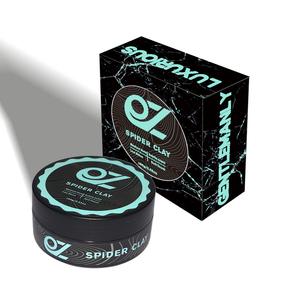 MSDS GMPC Certificación DE LA UE Etiqueta privada de alta calidad Fijación fuerte Hombres Fibra de cabello Estilo Textura Arcilla <span class=keywords><strong>Araña</strong></span> Cera de fibra de arcilla - Product Image 1