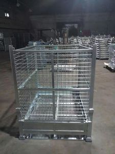 <span class=keywords><strong>Cage</strong></span> à palettes empilable <span class=keywords><strong>en</strong></span> acier pour solutions de stockage et de transport industrielles <span class=keywords><strong>en</strong></span> entrepôt, capacité de 500 à 2000 kg - Product Image 6