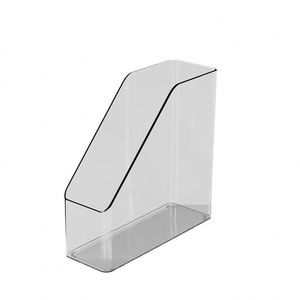 Large Capacity Transparent Desktop Storage <b>Box</b> Organizer Durable Plastic PET File Holder Office Dormitory Desk <b>Book</b> Storage - Product Image 1