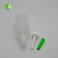 Bouteille jetable en plastique LDPE transparent de 120 ml et 133 ml pour douche médicale à la glycérine, avec des buses longues et souples pour liquides