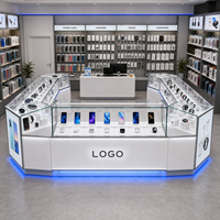 Vitrine d'exposition pour smartphone personnalisée, écologique, étanche, robuste, durable, avec éclairage LED, pour magasin de vente au détail d'électronique