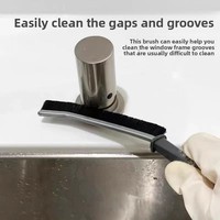 Brosse de nettoyage multifonctionnelle murale en nylon pour les joints de salle de bain, les fentes de toilettes, les coins de carrelage de cuisine et la poussière domestique