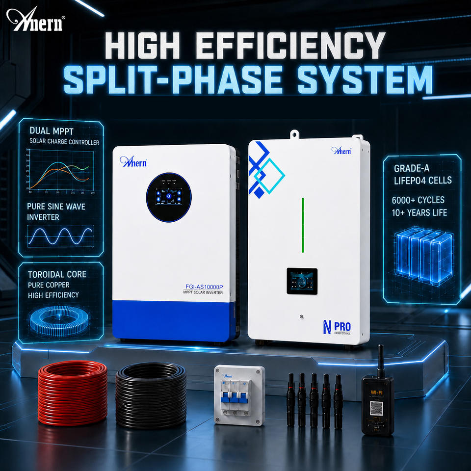 Solar Module With Battery Solar Panels With Battery and Inverter 8KW 10KW 12KW Split Phase Pure ...