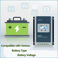 Contrôleur de charge solaire MPPT EPEVER amélioré 10A 20A 30A 40A, entrée PV max. 100V ou 60V, tension de batterie 12V 24V