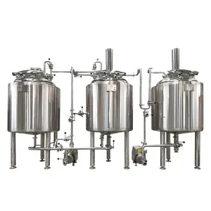 3 पक वाहिकाओं 200l 3 पोत 200l शराब की भठ्ठी प्रणाली माइक्रो breweri 200l बियर breweri प्रणाली