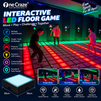 Dalles de sol LED interactives personnalisées pour jeux, éclairage de scène activé par les mouvements, grille de danse pour jeux de Hopscotch et Floor Is Lava