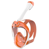 Masque de plongée intégral étanche anti-fuite anti-buée avec tuba sec pour la natation des enfants Lentilles en PC