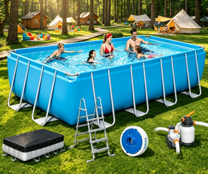 Piscine en fibre de verre commerciale disponible en OEM, prête à être expédiée, grande piscine pour hôtel, complexe hôtelier, club - Product Image 1