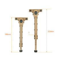 Trépied tactique haute pression ECHAIN V9, réglable, en aluminium, avec fourche à double articulation en bambou pour la chasse en plein air