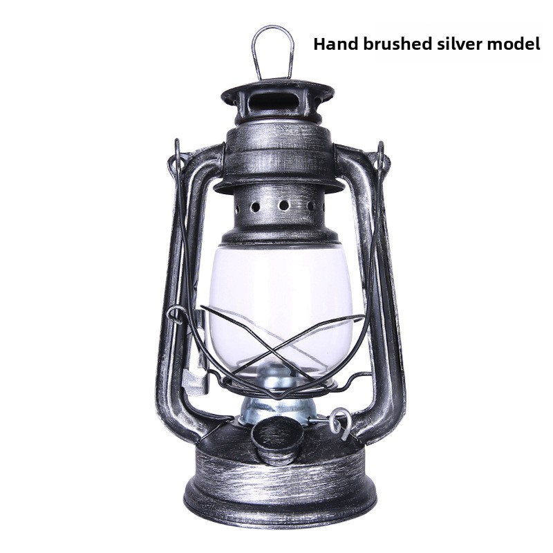 25cm high, distressed silver color