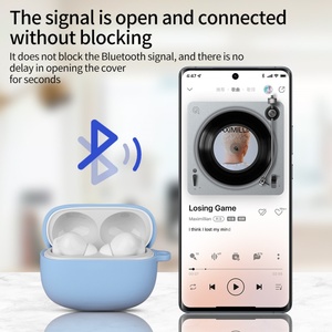 Nueva Funda Protectora de Silicona Suave Mate para Auriculares <span class=keywords><strong>Xiaomi</strong></span> <span class=keywords><strong>Redmi</strong></span> Buds 8 Pro, Antiarañazos, Antipolvo, con Gancho - Product Image 4