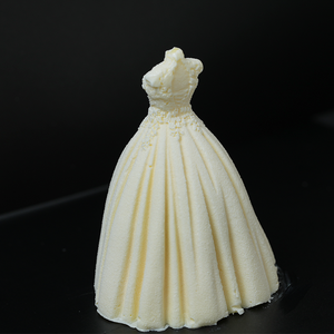 Gâteau au chocolat et crème au fromage saveur mousse <span class=keywords><strong>exotique</strong></span> glacée, design robe de mariée - Product Image 6
