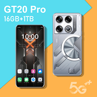 Smartphone GT20 Pro 5G Android Deca Core 16GB+1TB Pantalla FHD 2K de 7.3'' Cámara Trasera de 108MP Teléfono Móvil Celular LTE