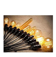 Douille de lampe E26 en bakélite noire brillante, support de lampe isolé E27 à vis pour luminaires suspendus DIY