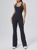 Ensemble de yoga sans couture avec bretelles spaghetti, taille haute, contrôle du ventre, leggings de sport effet peau de pêche, sensation seconde peau