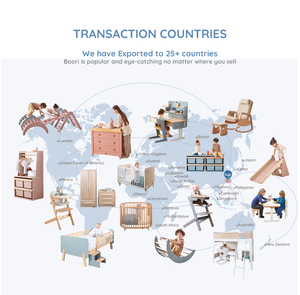 Solo B2B Boori Modern European mobili per camera da letto in legno struttura in legno massello letto matrimoniale Queen Size 150*200 - Product Image 6