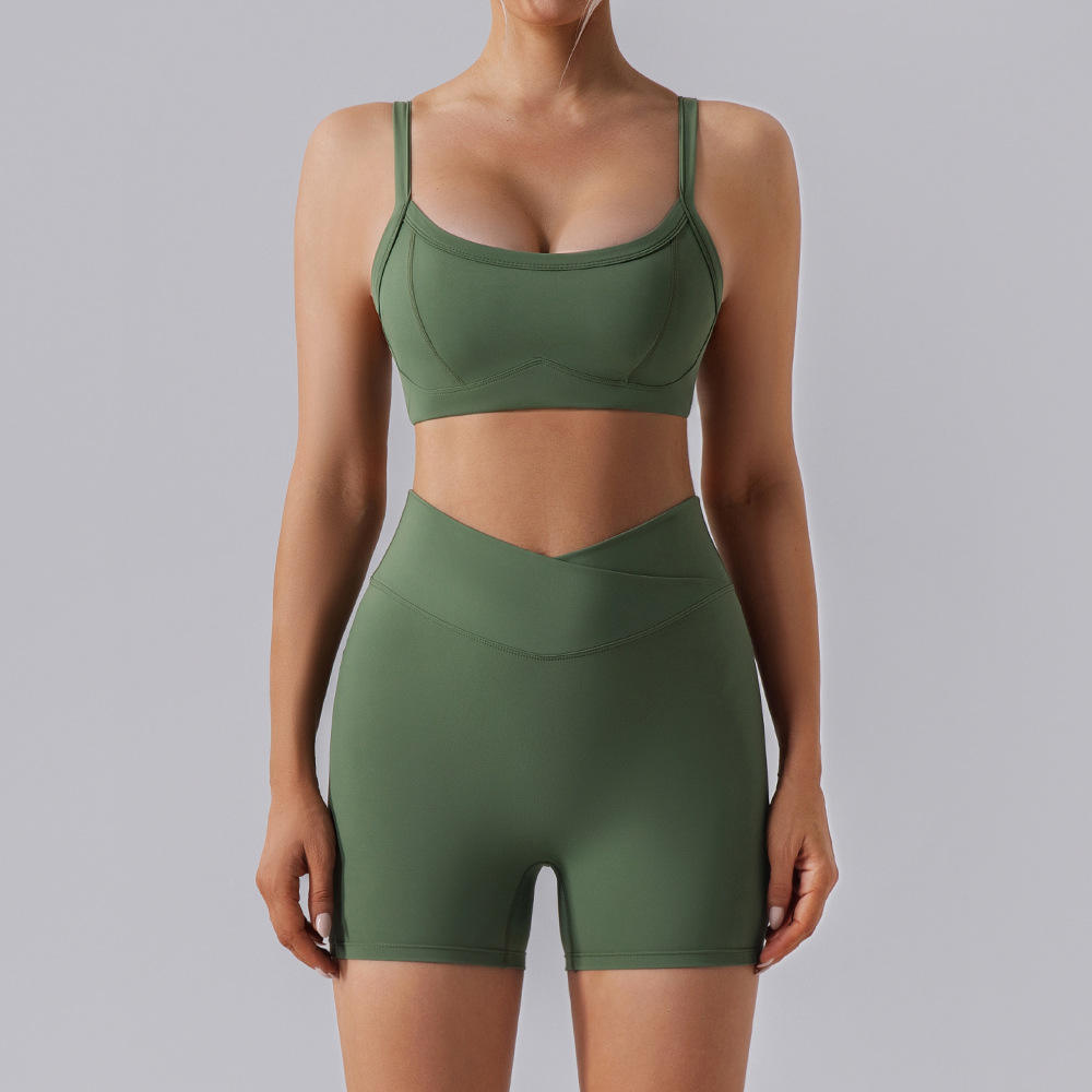 Bra+shorts green