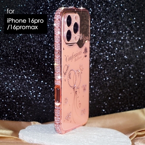 Vendita calda Bling Diamond <span class=keywords><strong>Bumper</strong></span> custodia in metallo telaio rigido per paraurti PC Cover posteriore del telefono Csae per <span class=keywords><strong>iPhone</strong></span> 16 Pro più 15 14 <span class=keywords><strong>13</strong></span> Pro - Product Image 3