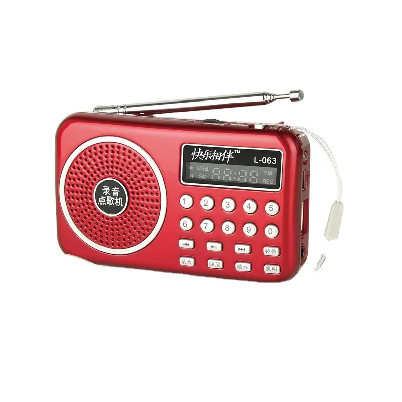 portable mini music fm radio speaker L-063 mp3 player with voice recorder fm radio receiver