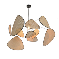 Nouvelle vente : Lustre rustique décoratif en rotin et osier, luminaire suspendu en bambou tressé pour cuisine et salle à manger