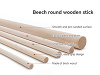 Vente en gros de tiges en bois, longueur 48 pouces, diamètres de 3,2 mm à 22,2 mm, directement de l'usine, idéales pour la fabrication de meubles, le bricolage et le jardinage