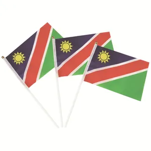 नि: शुल्क शिपिंग नामीबिया झंडा चीन कार्यालय खरीद एजेंट कारखाने गुणवत्ता की जांच आदेश का पालन विश्व नामीबिया हाथ झंडे