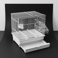 Cage d'élevage d'oiseaux pliable Cage à oiseaux pour animaux de compagnie en acier à faible teneur en carbone durable Cage d'affichage à dessus plat pour perroquet