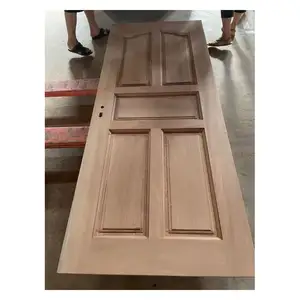 Penjual pabrik pintu ganda bundar desain kayu Pemasok profesional desain pintu kayu gambar desain pintu kayu jati terbaru desain pintu